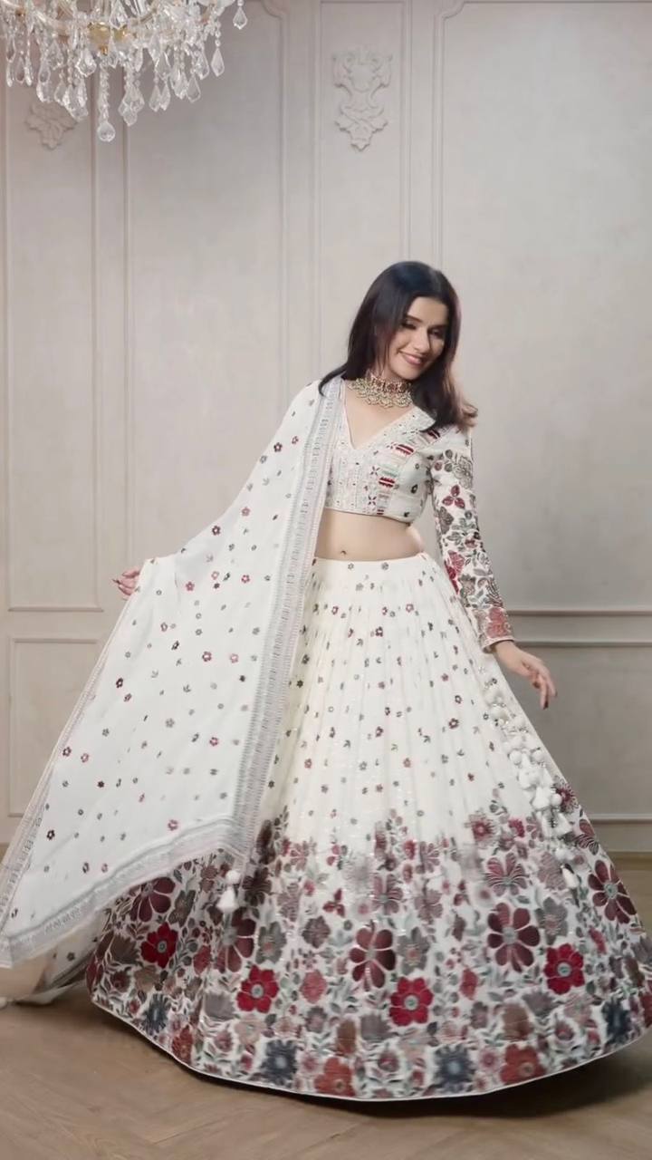 New Designer Party Wear Heavy Faux Georgette Lehenga Choli By WTW