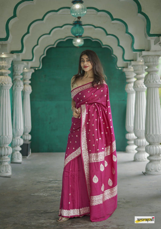 Floral Print Cotton Saree By WTW