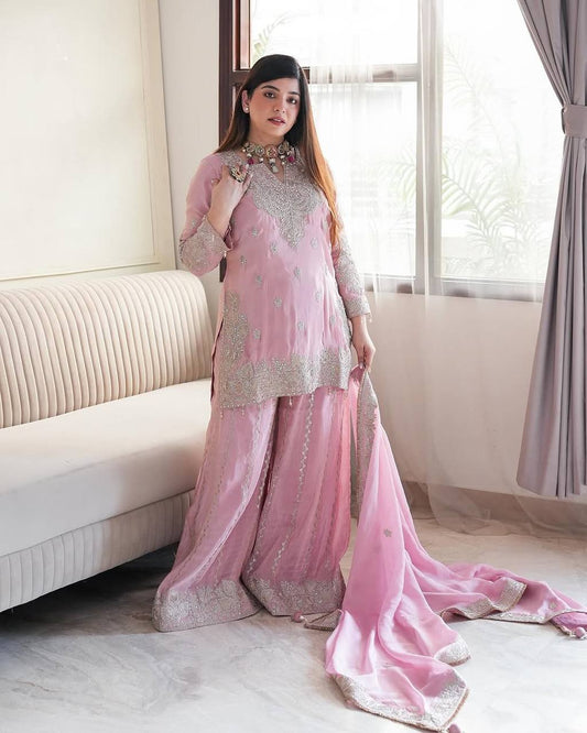 Embroidered Elegance Gharara Set By WTW
