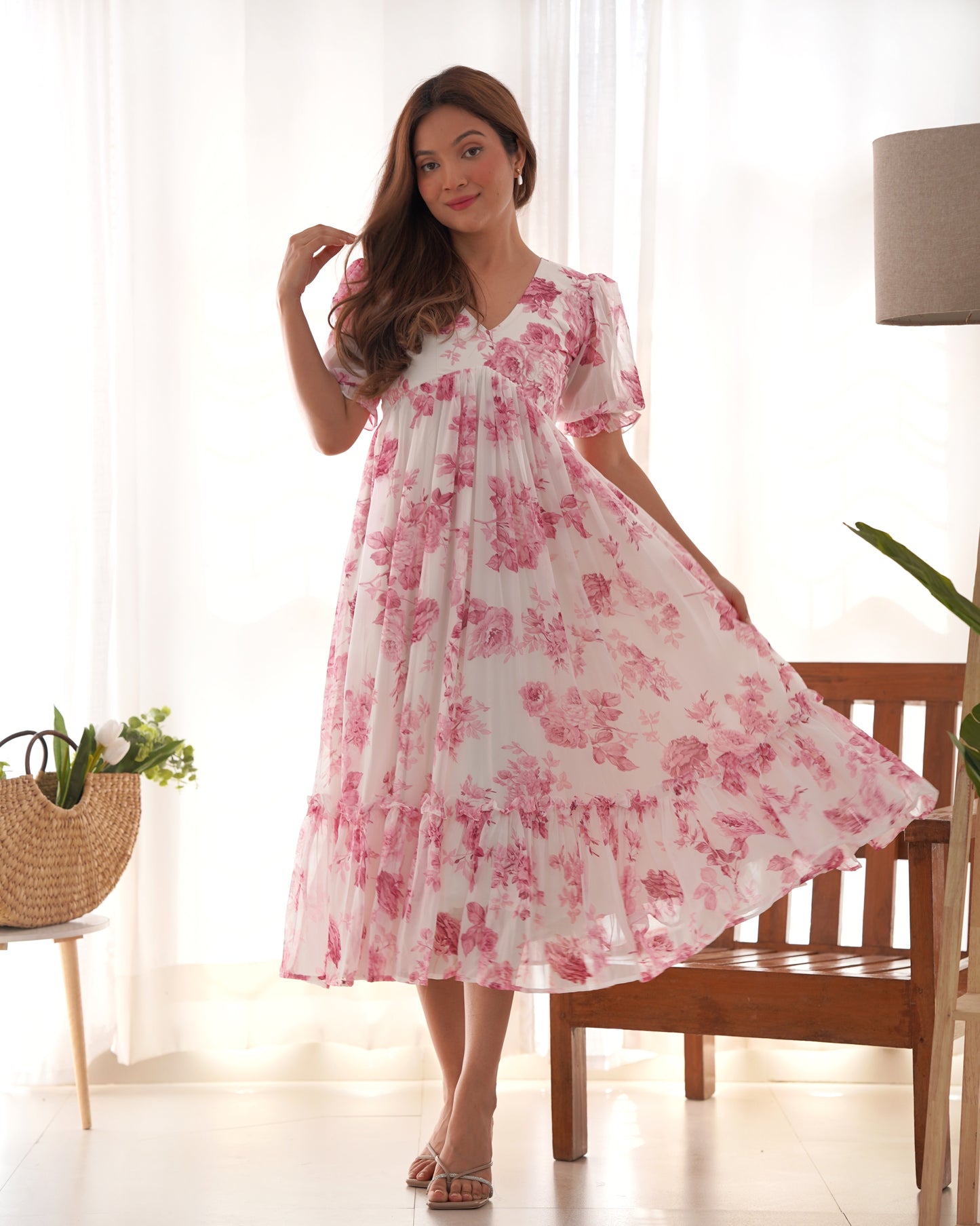 Women Floral Print Fit & Flare Dress By WTW