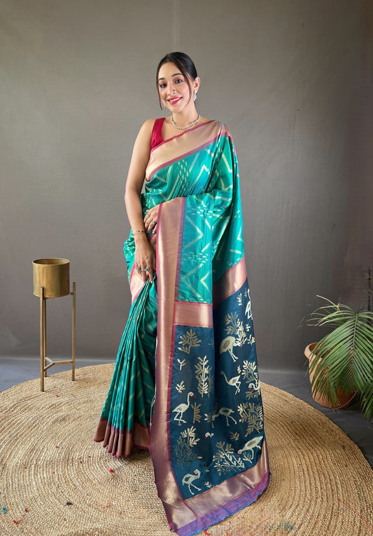 Women’s Designer Premium Banarasi Soft Silk Saree By WTW