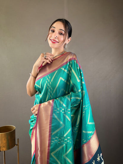 Women’s Designer Premium Banarasi Soft Silk Saree By WTW