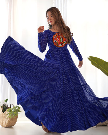 Design A New Royal Blue Leheriya Print With Full Flair By WTW