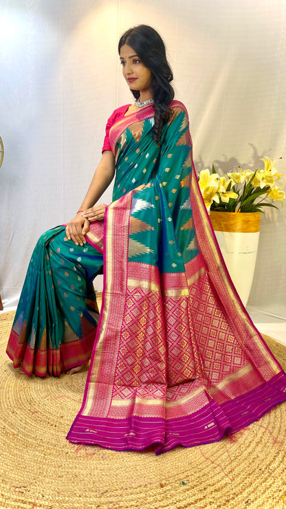 Precious Rama Soft Banarasi Silk Saree By WTW