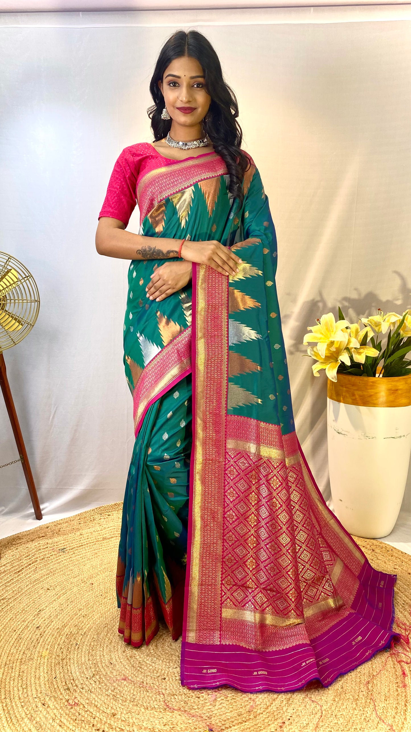 Precious Rama Soft Banarasi Silk Saree By WTW