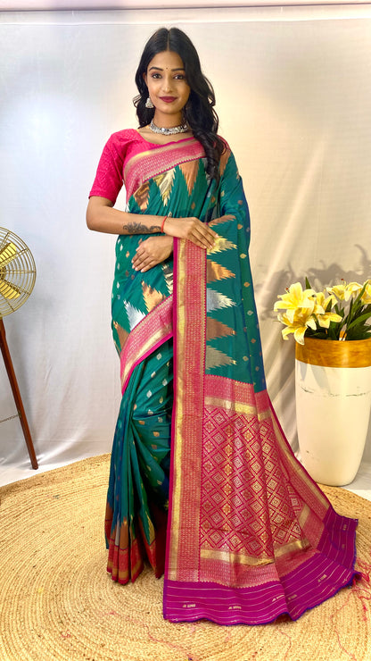 Precious Rama Soft Banarasi Silk Saree By WTW