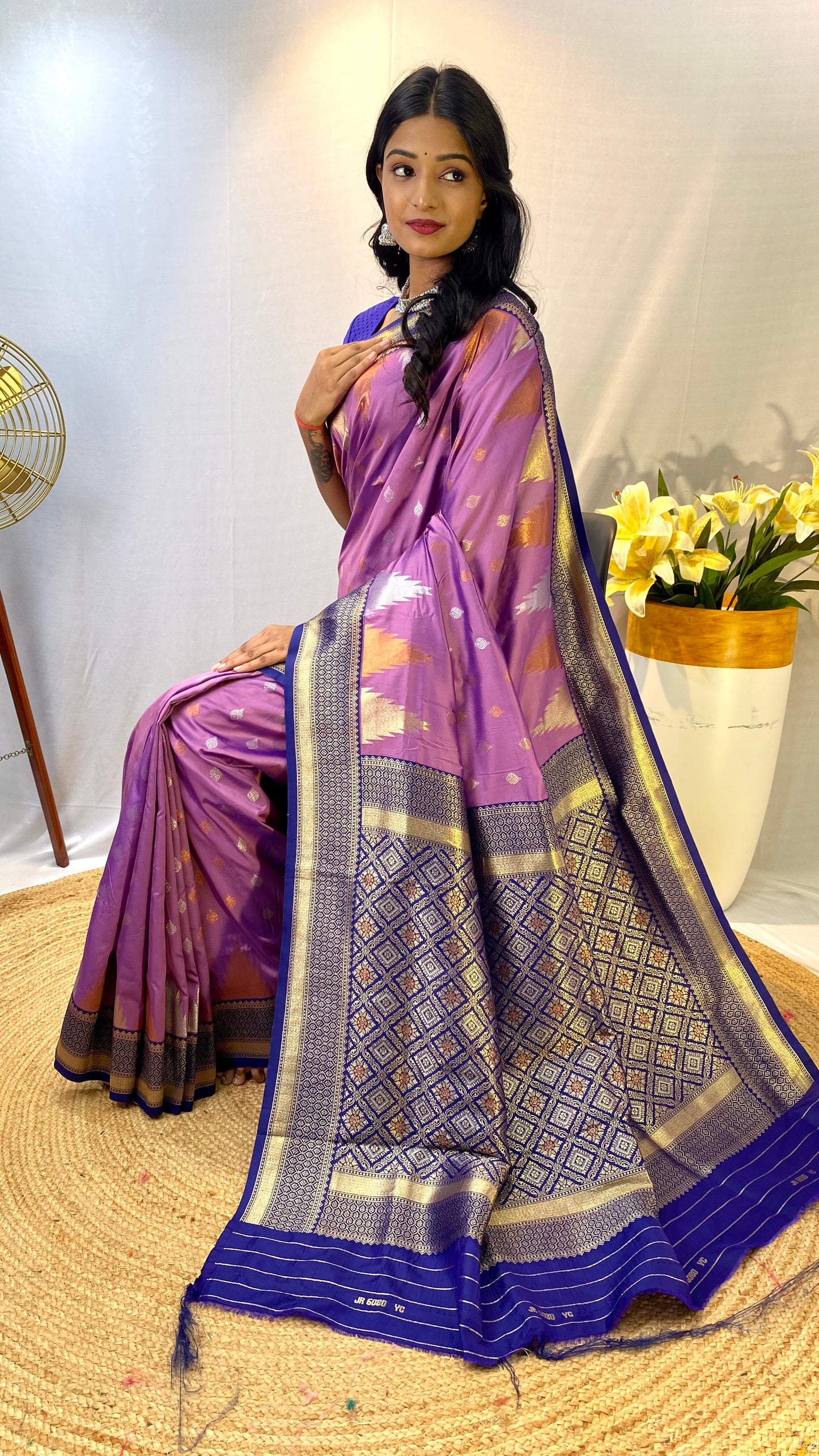 Precious Lavender Soft Banarasi Silk Saree With Elegant Blouse Piece By WTW