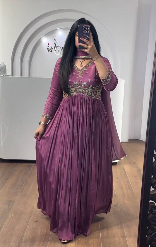 Chinon Launching Embroidered Gown By WTW