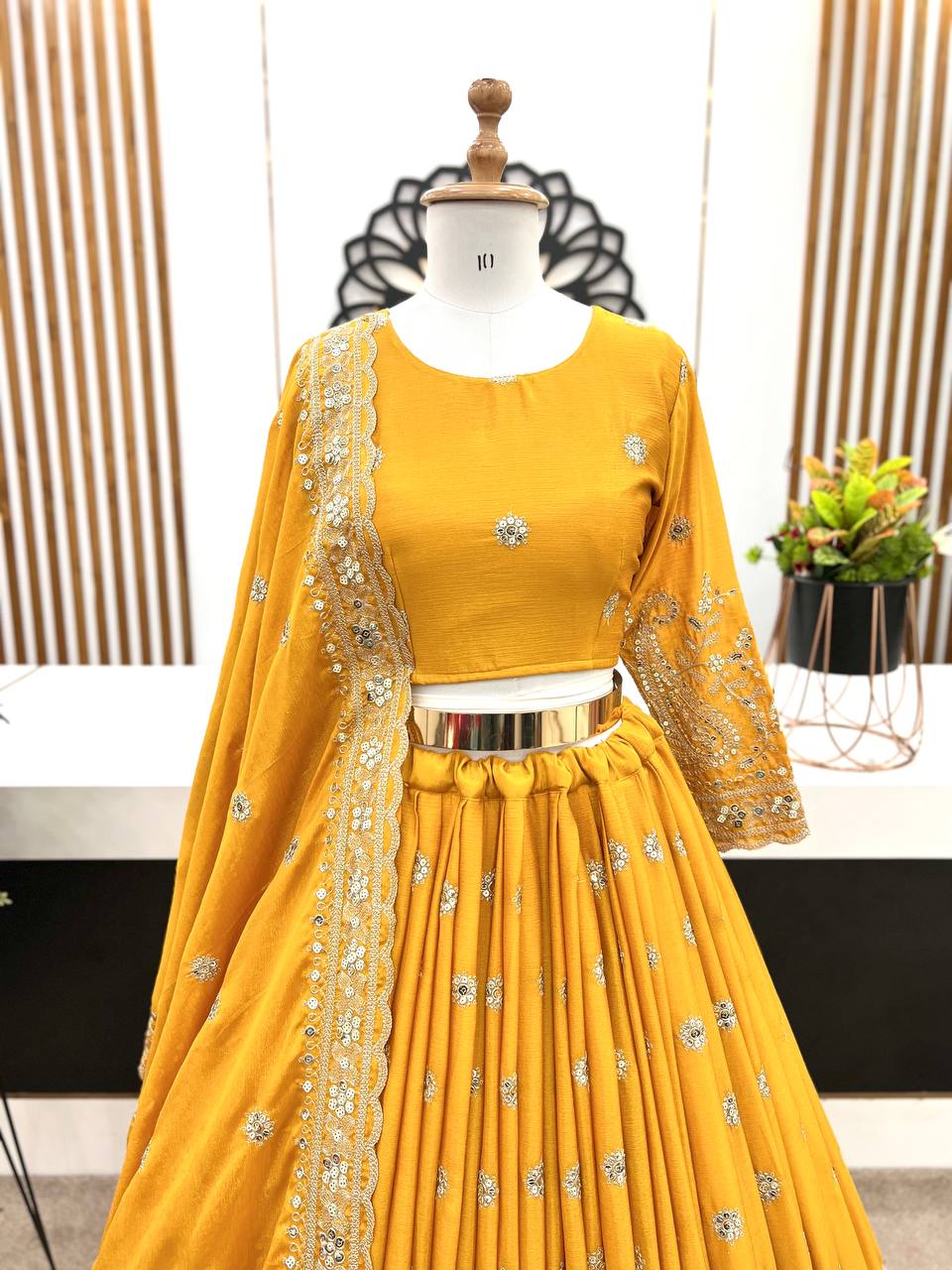 Haldi Special Wedding Fully Stiched Lehenga Choli By WTW