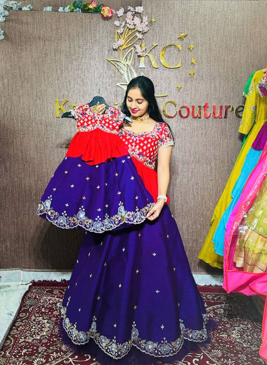 Chinnon Silk Lehanga Combo By WTW