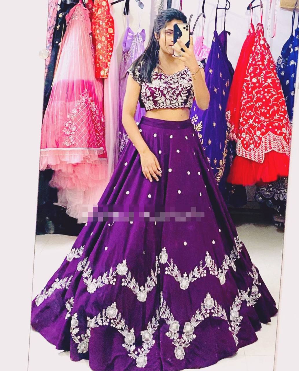 Looking Light Purple Colour Sequins Embroidery Work Lehenga Choli For Women By WTW