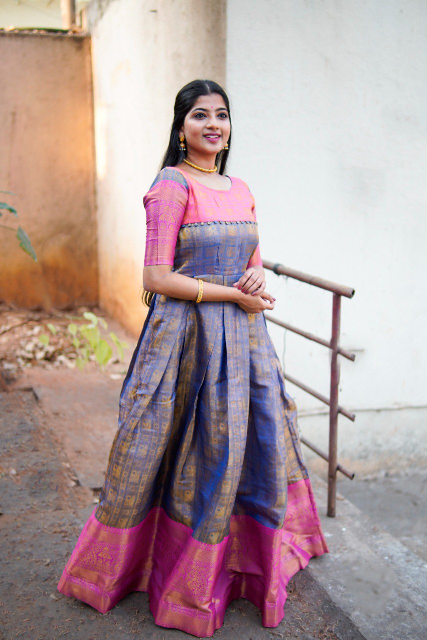 Maitri Kanjivaram Gown | Shoppers Trend By WTW