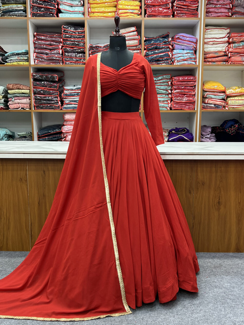 Crepe Silk Designer Wedding Wear Lehenga Choli