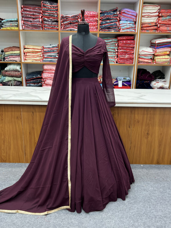 Stylish Maroon Georgette Lehenga Choli – Jagstore.in