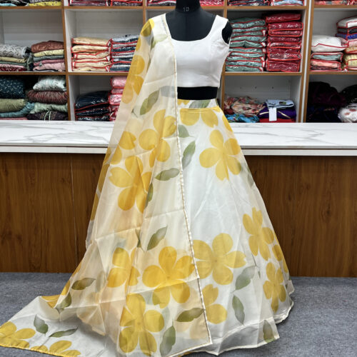 Yellow Organza Embroidered Jacket Lehenga Set Design by Merge Design at  Pernia's Pop Up Shop 2024