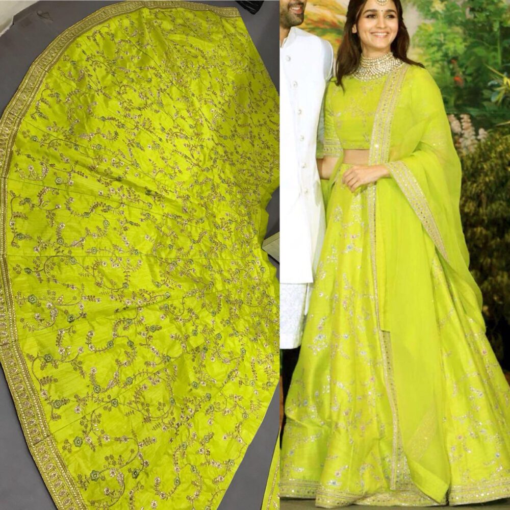 Buy Green Silk Embellished Dori One The Iconic Winged Temple Lehenga Set  For Women by Matsya Online at Aza Fashions.